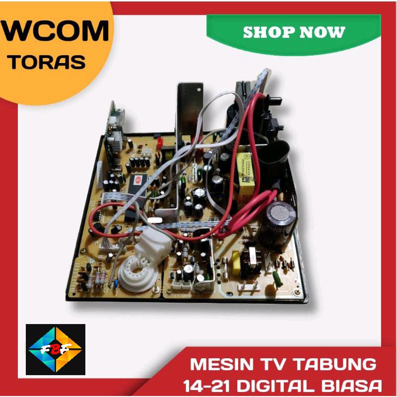 Mesin tv tabung WCOM  Digital 14-21 VARIAN ANALOG ,DIGITAL ,TANPA TUNER(AV/RCA)