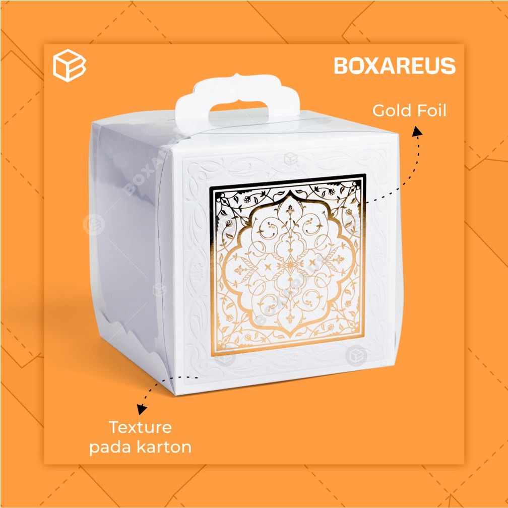 Dus Chiffon Box Mini Cake Kotak Kue Kering Kemasan Roti Packaging Kue - TB ADORN