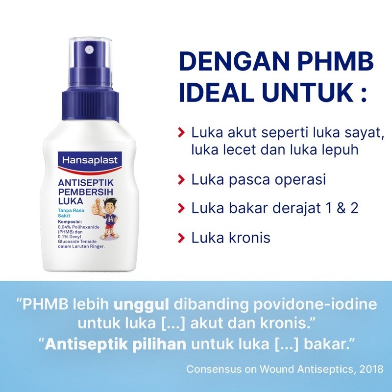 Hansaplast Wound Spray Antiseptic - Pembersih Luka Tanpa Rasa Perih/Hansaplast Antiseptik Spray 50ml