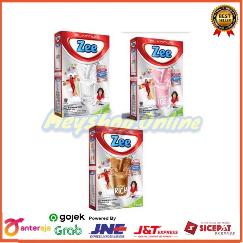 Zee PLATINUM 350gr rasa Coklat,Vanilla,Strawberry/Susu Zee PLATINUM 350gr/Zee REGULER 350gr
