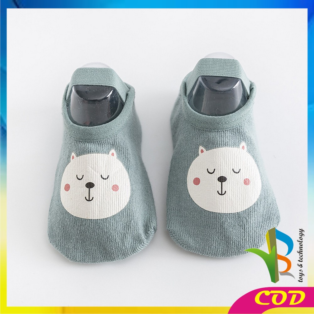 RB-P216 Sepatu Bayi PreWalker Kaos Kaki Anak Bayi Unisex dengan Strap Motif Kartun Hewan / Kaus Kaki Ankle Bayi / Sepatu Baby Gambar Binatang Anti Slip