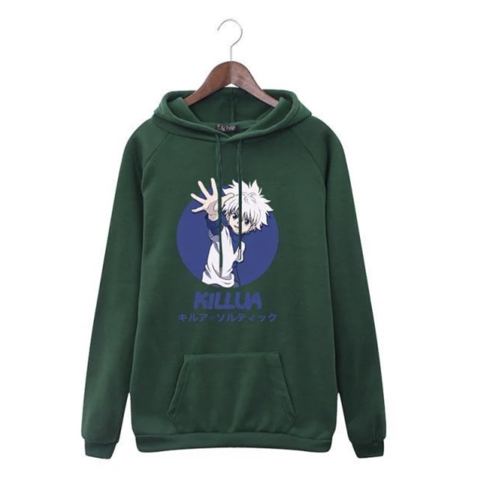 KILLUA AND GON HAND Jumper Hoodie II Sweater Hoodie II Sweter Oblong Topi Sz M - XL ( Pria &amp; Wanita / Anak &amp; Dewasa )