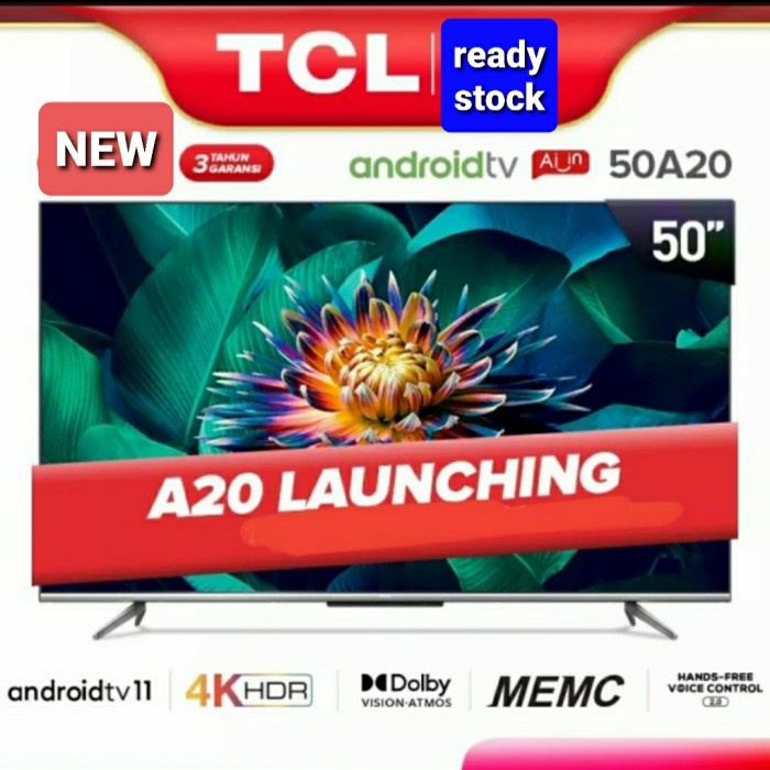 TCL 50A20 android tv pertama android 11 PROMO SPECIAL