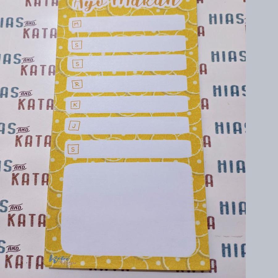 

YU7♞ Notebook Aesthetic Magnetic Notepad Memo Paper 50 sheets Ready Banyak