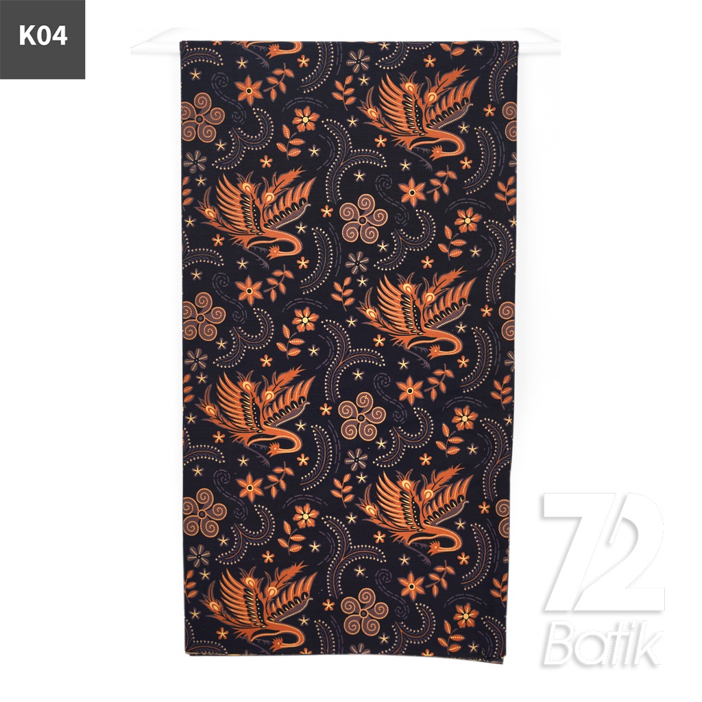 KAIN BATIK KATUN Premium Motif Angsa Warna Hitam 723037 Cap 72IL Jarik Jarit Samping Kebat Panjang Batik Katun Modern Premium Bahan Seragam Batik Pernikahan Kantor Keluarga Murah Kamen Jadi Batik Bali Lembaran