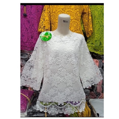 READY STOK brokat aurum putih / baju atasan brokat wanita / brokat aurum / atasan brokat bling bling