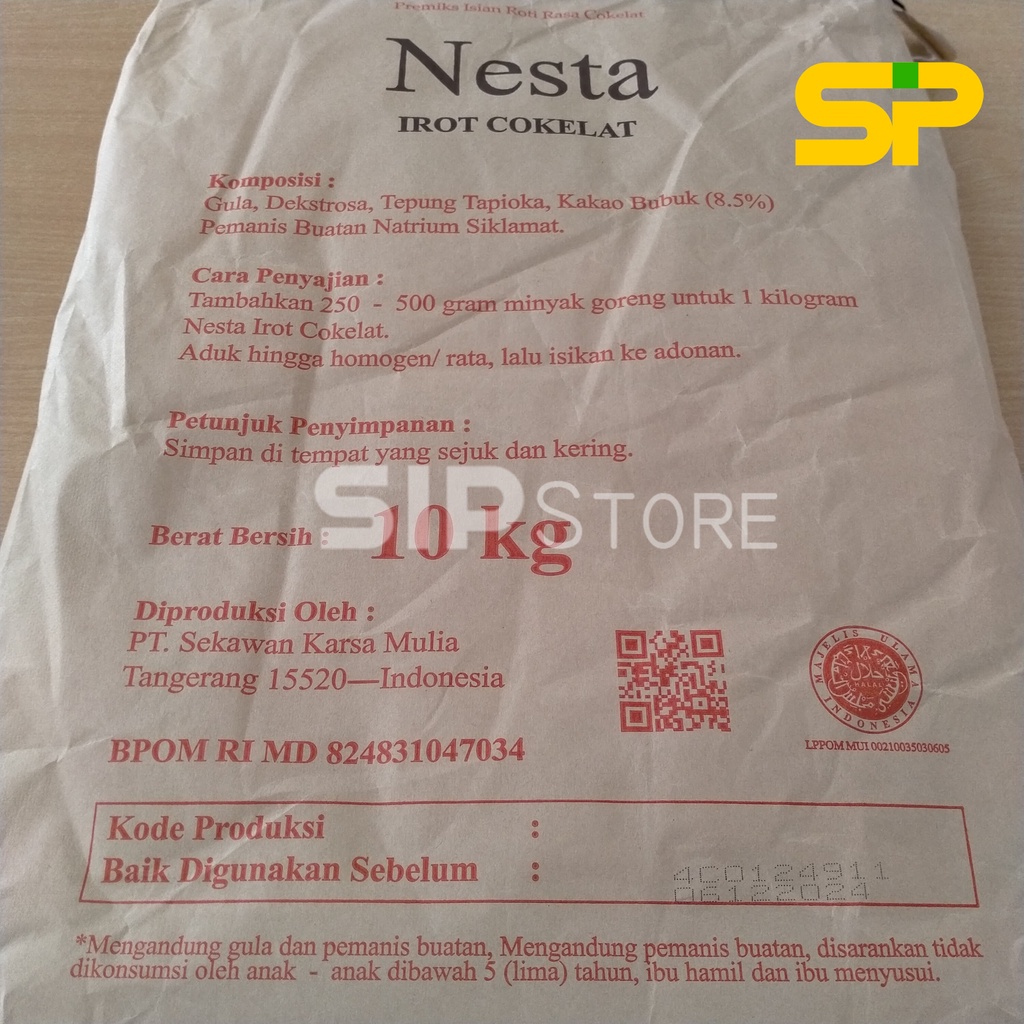 NESTA Irot Isian Roti Oil Based /  Isian Roti Rasa Cokelat / Isian Roti Rasa Keju 10kg