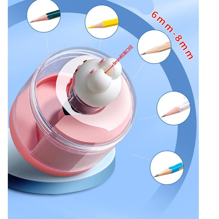 

WF3-8JUM5 [LOGU] Peraut pensil elektrik kartun, Electric Pencil Sharpener, Rautan pensil elektrik Kekinian