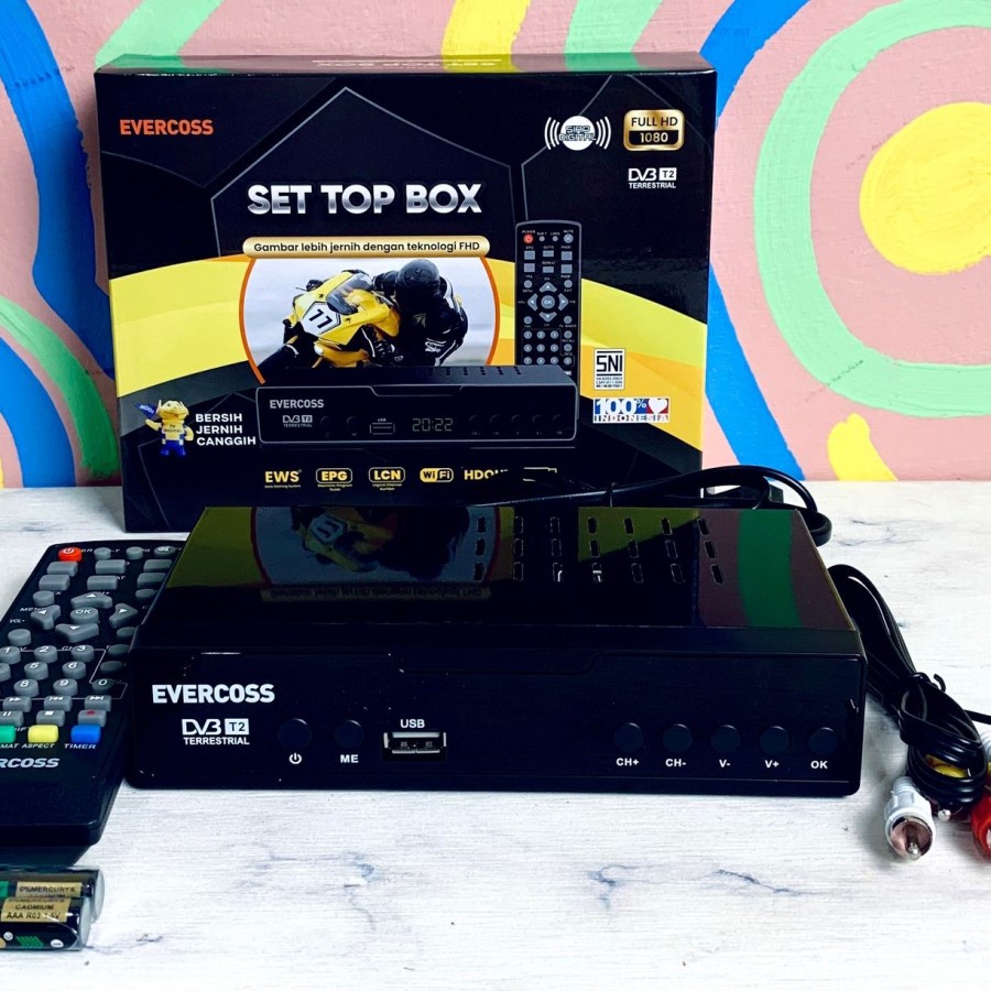 SET TOP BOX EVERCOSS STB TV DIGITAL  EVERCOSS MEGABOX