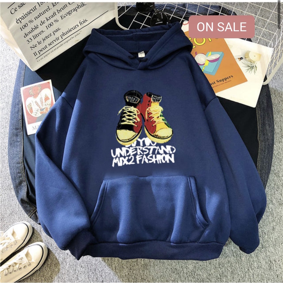 Sneakers Jumper Hoodie II  Sweater Hoodie Trendy II Sweter Oblong Topi Sz M - XL ( Pria &amp; Wanita / Anak &amp; Dewasa )