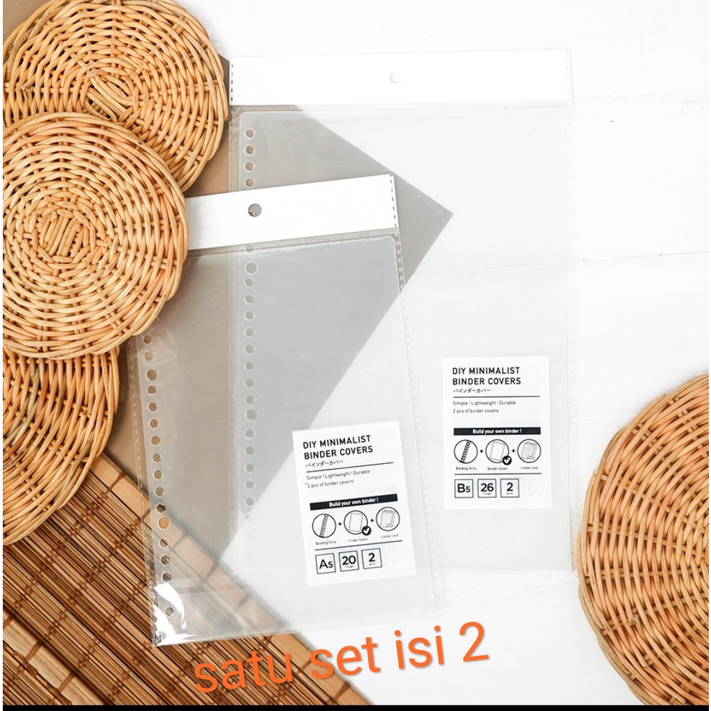 

diy cover binder panmomo b5 / a5 isi 2 lembar bening