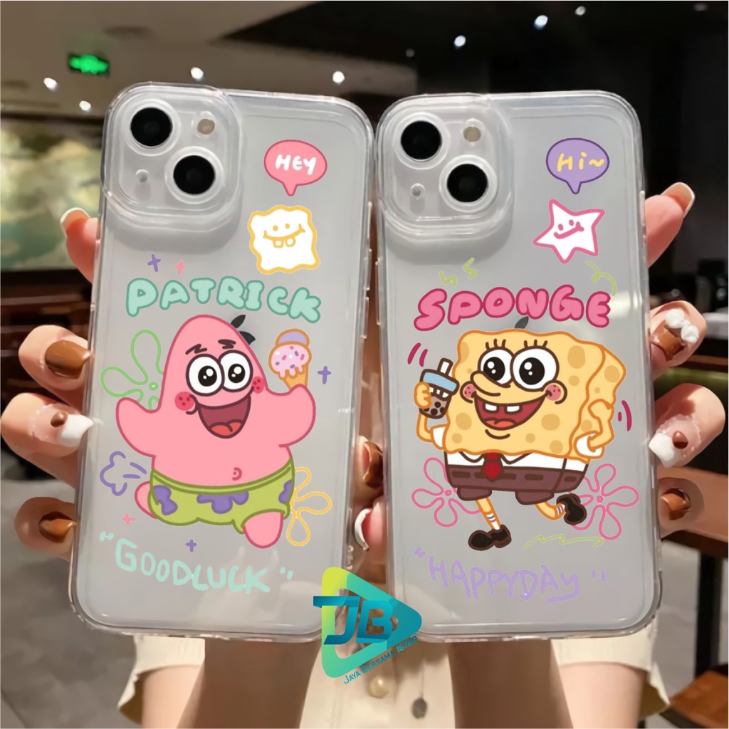 CUSTOM CASE SOFTCASE SILIKON CLEAR BENING SPONGEBOB CUSTOM CASE OPPO A3S A1K A5S A7 A37 NEO 9 A15 A15S A16 F1S A59 A96 A52 A92 A31 A8 A33 A53 A9 A5 2020 JB6443