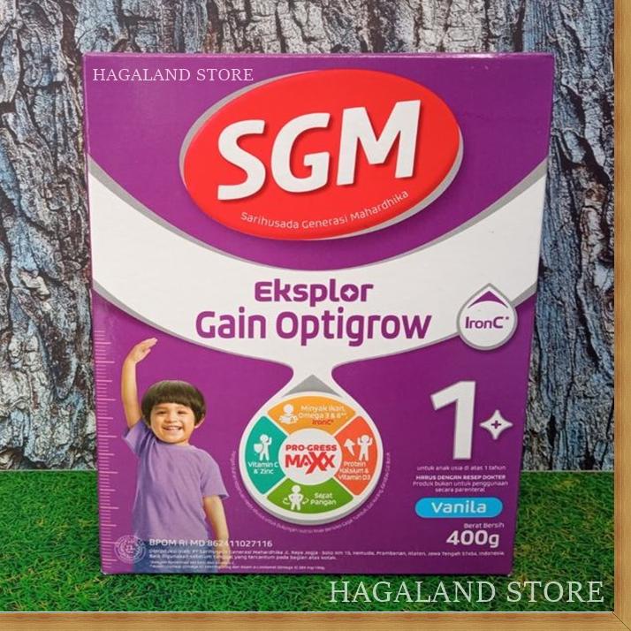 

CLKJ-70 SGM Eksplor Gain Optigrow 1 Plus 1+ Vanila 400g Formula Lanjutan SGM Gain (Usia Di Atas 1 Tahun) [142]