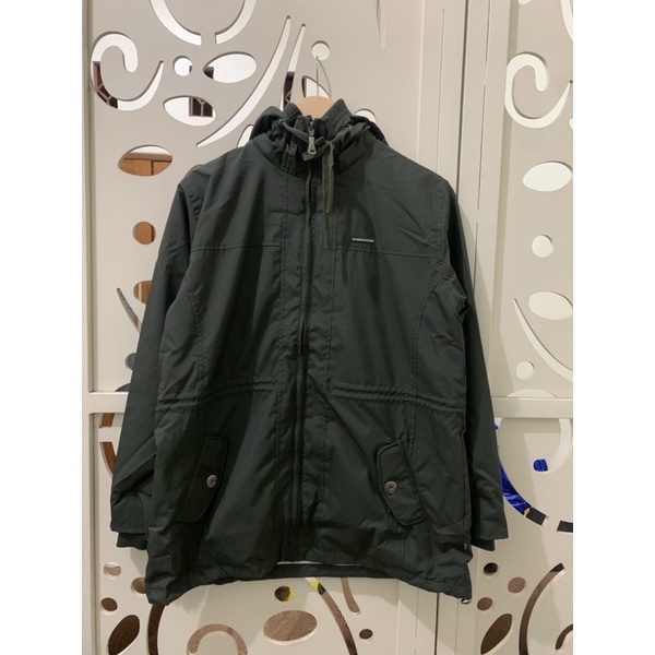 Jaket Waterproof Parasut Wanita C2 Ayunda Green/Hijau Tua Original 1000%
