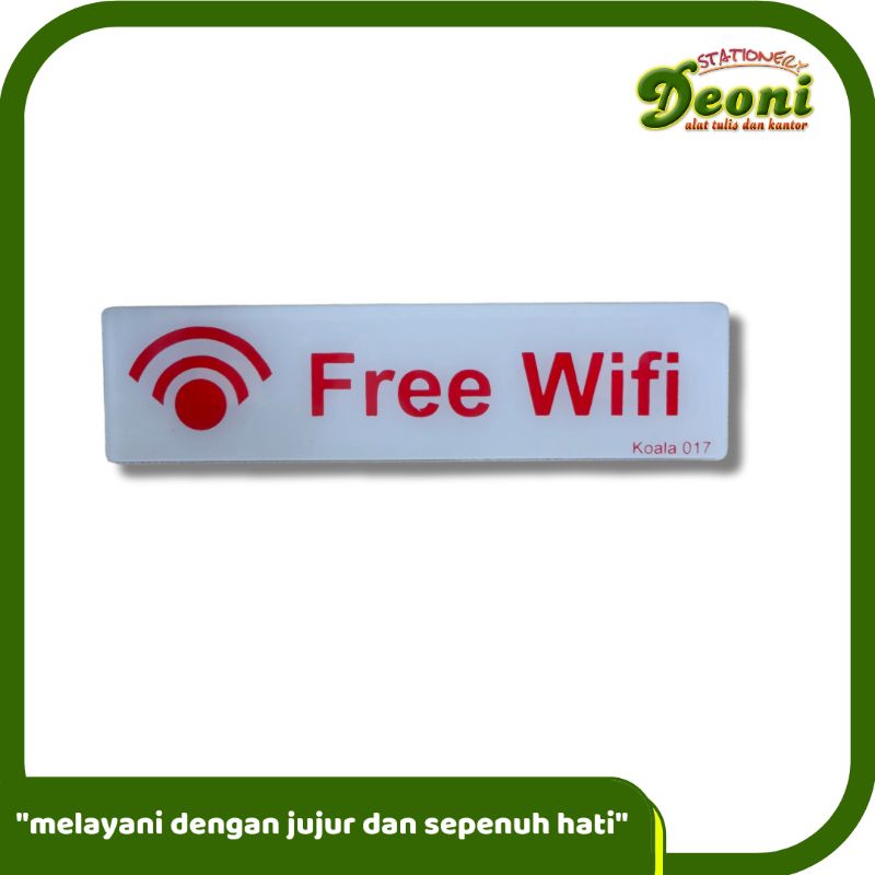 

KOALA LABEL Akrilik 6 X 21cm - FREE WIFI