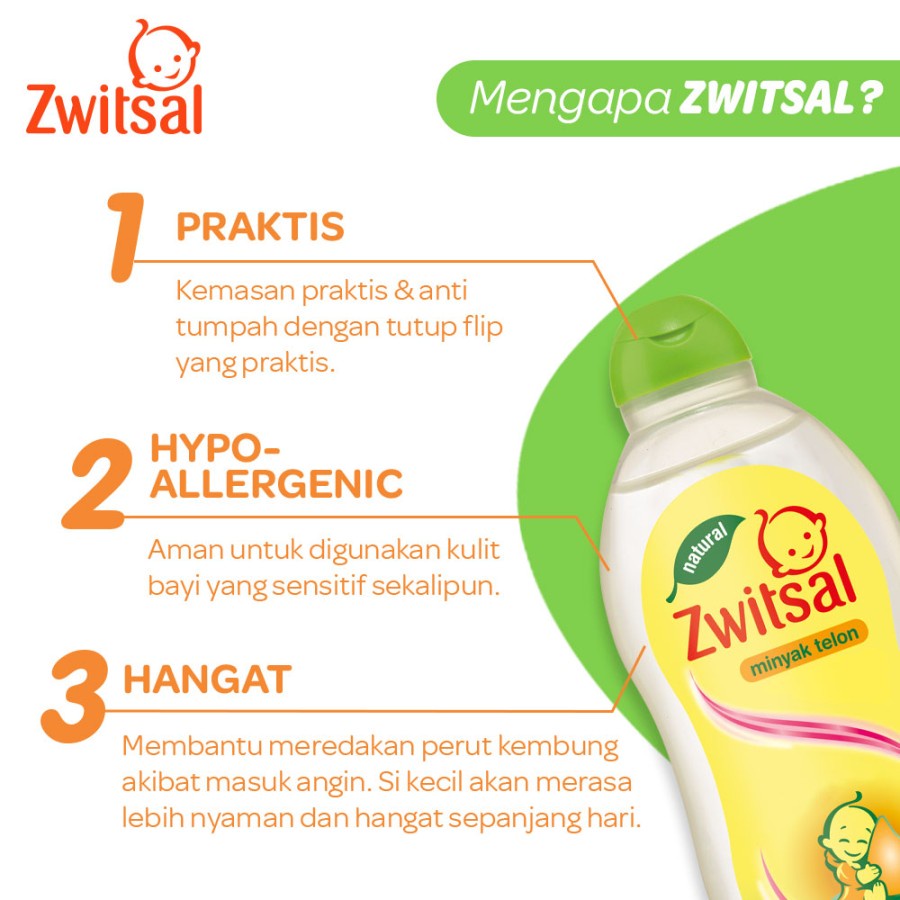 Makassar! Zwitsal Natural Minyak Telon 100 ml