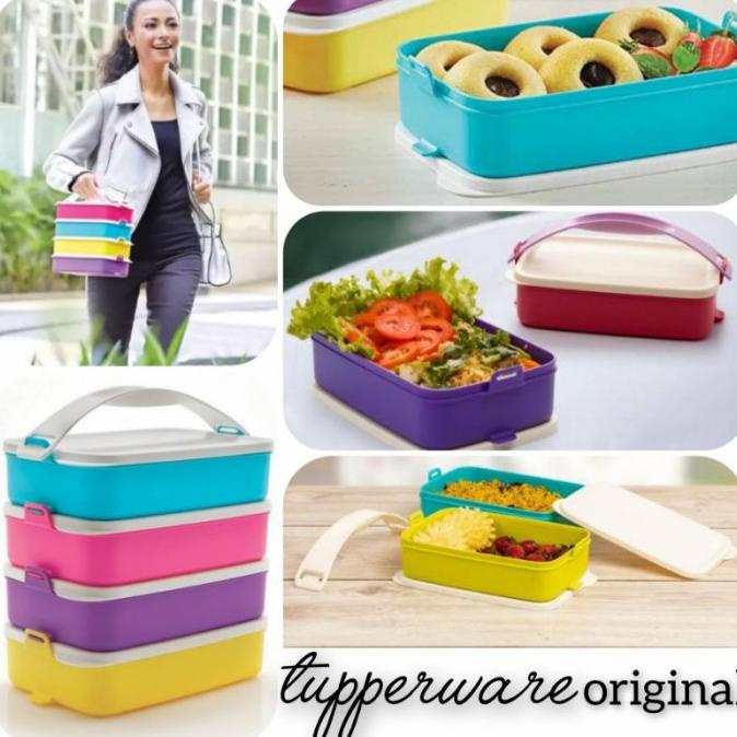 Tupperware Promo Kotak Makan Rantang Besar Wadah Bekal Nasi Ikan Ayam