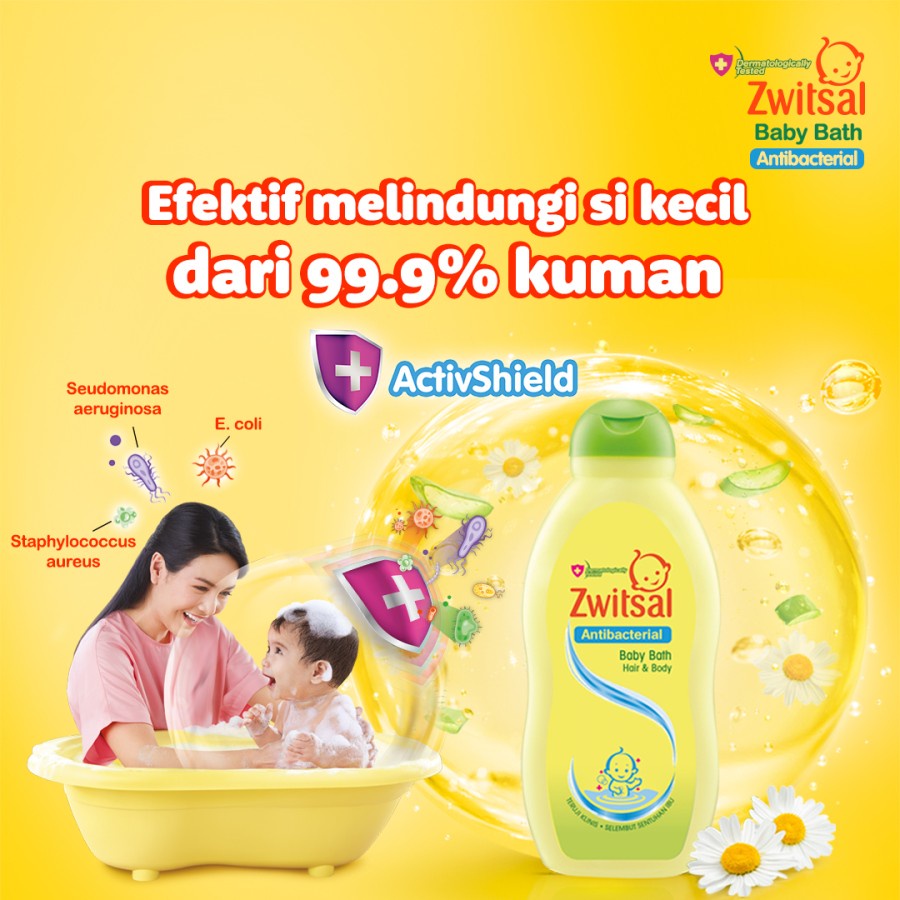 Zwitsal Hair &amp; Body Antibacterial 200ML