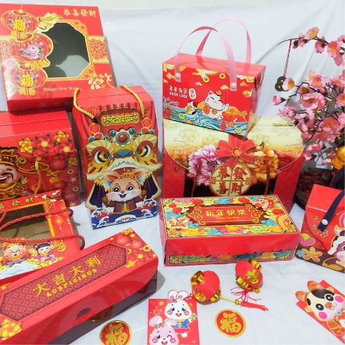 Jual Box Kardus Kue Kering Edisi Imlek Hampers Iimlek Packaging Kue Kering Chinese New