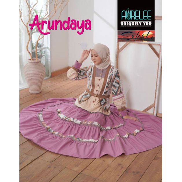 PO Sarimbit AURELEE Arundaya / A-1203231 / Gamis Branded Wanita / Holwa Fashion