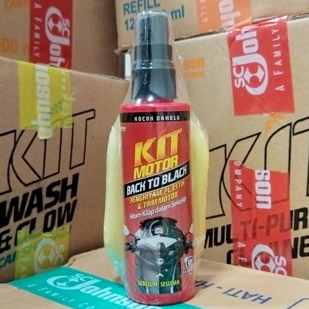 PENGHITAM PLASTIK DAN TRIM MOTOR KIT BACK TO BLACK 115 ML