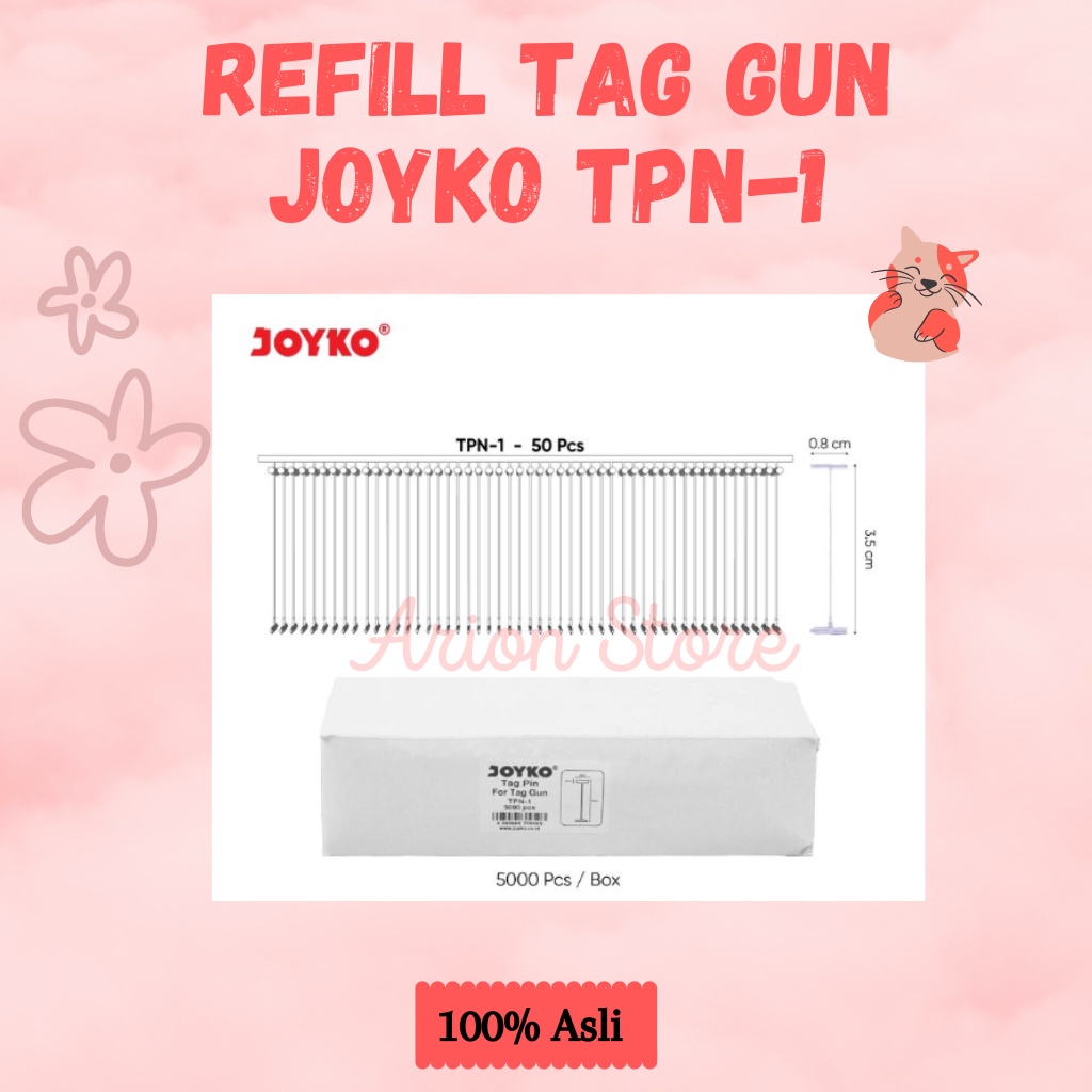 

[ARION STORE] Tag Label Joyko TPN-1 / Tag Pin Isi Refill Tag Gun (5000 PCS) [PAX]