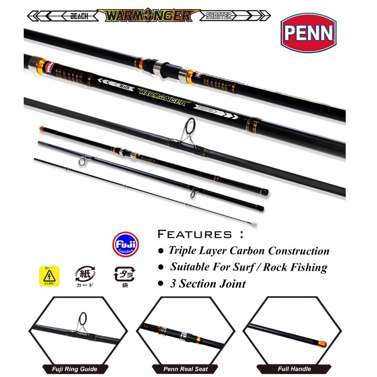 Joran PENN Warmonger Surf 390/420/450 full fuji