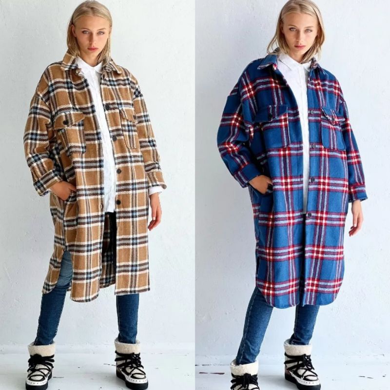 Plaid Wool Blouse  69133 (SALE)