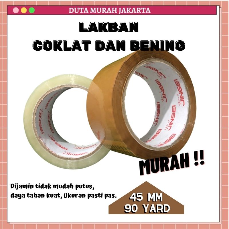 

Lakban Coklat Bening Premium Quality Daya Rekat Kuat dan Ukuran Pas