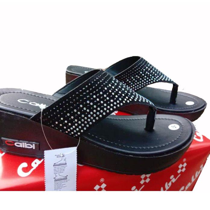 Tren Terbaru Wedges Calbi Sandal Wanita Kekinian (Calbi Blink)