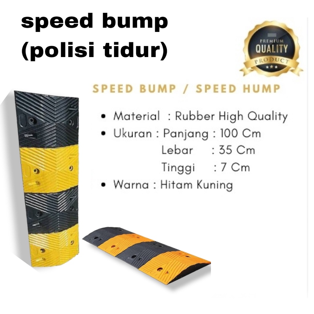 Speed Bump Rubber Polisi Tidur Karet 1 Meter TINGGI 7CM