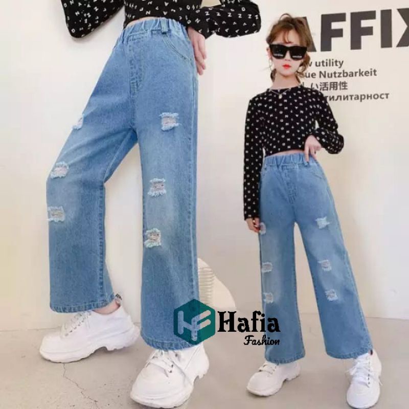 Kulot Jeans Anak Sobek Ripped Usia 7-12 Tahun