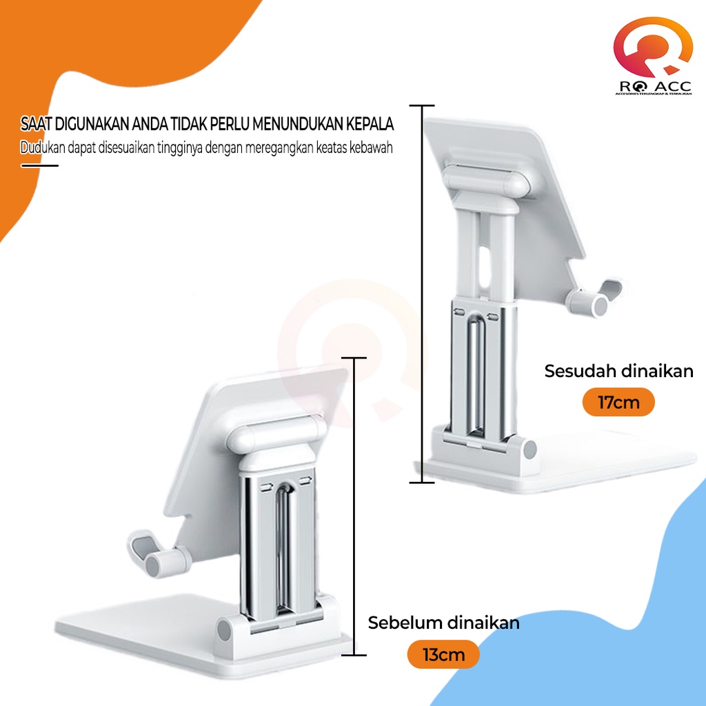 [RO ACC] NVN-PH15 DOUBLE TUBE FOLDING PHONE STAND HOLDER HP PREMIUM
