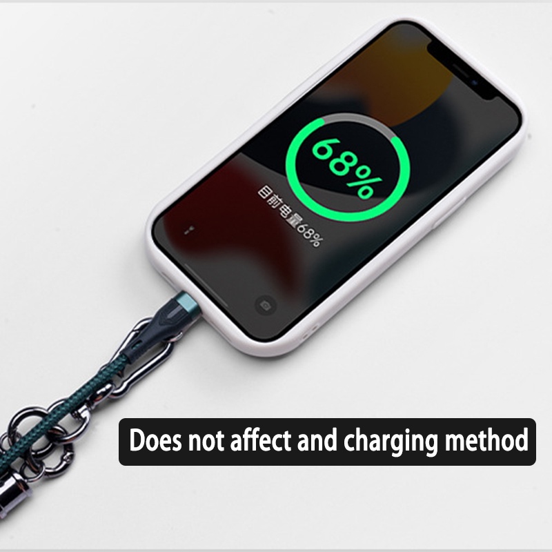 Tali Leher Selempang Lanyard Sarung Telepon Universal Dengan Stiker PAD Tambatan Tali Pengaman yang Dapat Disesuaikan untuk Sarung Telepon dan Selempang Gantungan Kunci