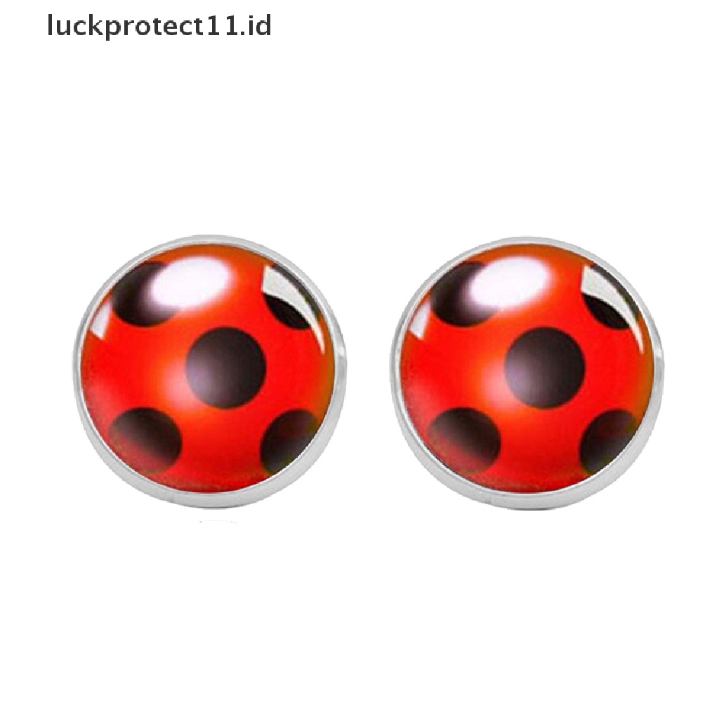 /Fashion Hot// Fashion// Lucu Ladybug Ear Stud Earrings Hewan Lingkaran Anting Wanita Pesta Hadiah Perhiasan.