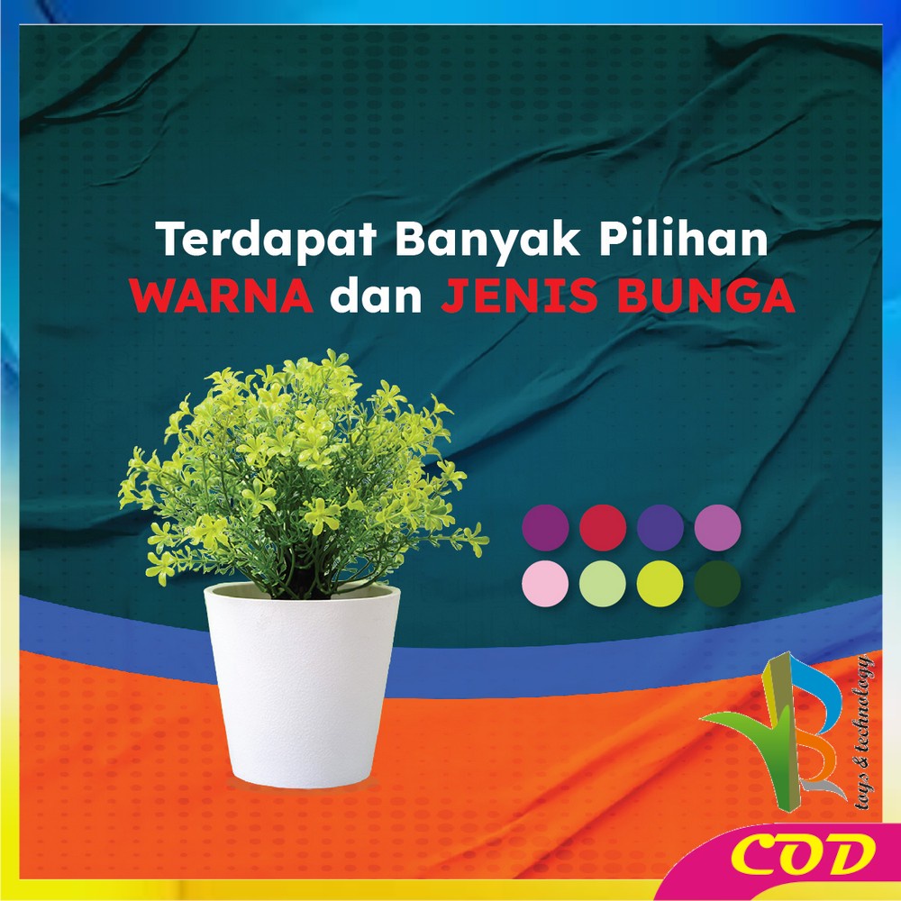 RB-C617 C621 Hiasan Bunga Plastik Artifisial Bunga Camelia Pajangan Dekorasi Ruang Tamu / Ornamen Pot Cemara Kecil Tanaman Hias