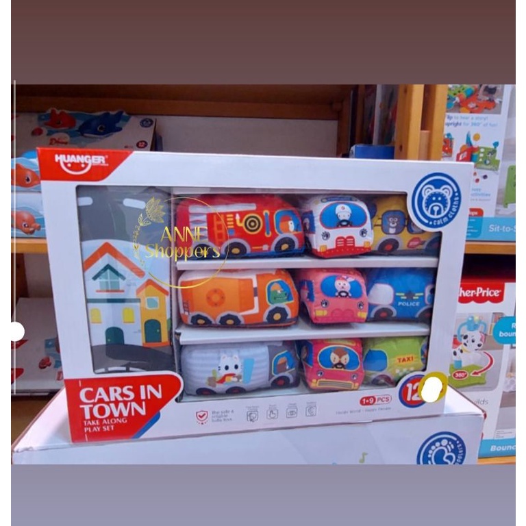 Huanger small cars in town playset