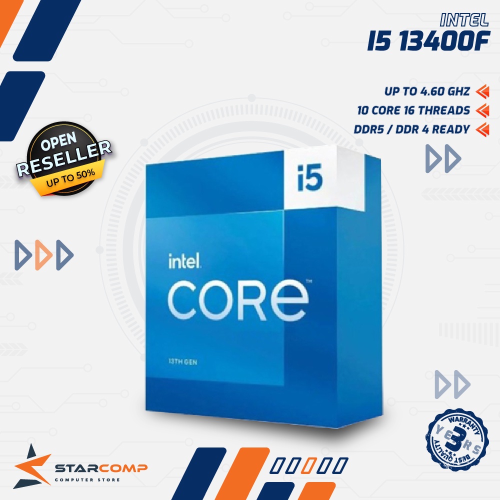 Intel Core i5 13400F Box LGA1700 Processor 13400 F up to 4.60GHz