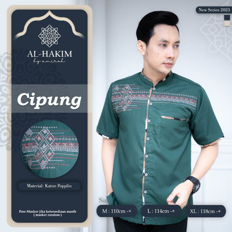 KOKO CIPUNG ORI AL HAKIM BY AMIROH • Baju Koko Lengan Pendek