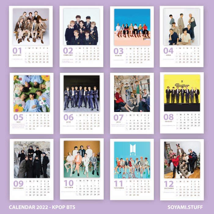 

>*>*>*>*] Kalender Meja 2022 BTS Aesthetic Premium 02