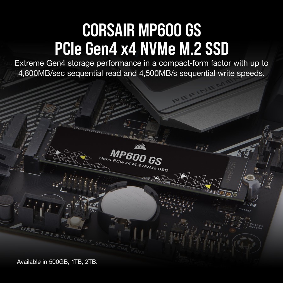 CORSAIR MP600 GS 1TB PCIe 4.0 (Gen 4) x4 NVMe M.2 SSD