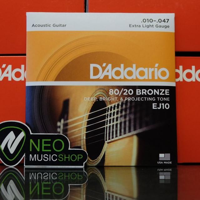 Hot Brand Senar Gitar Acoustic D' Addario EJ10 80/20 Bronze (Original)