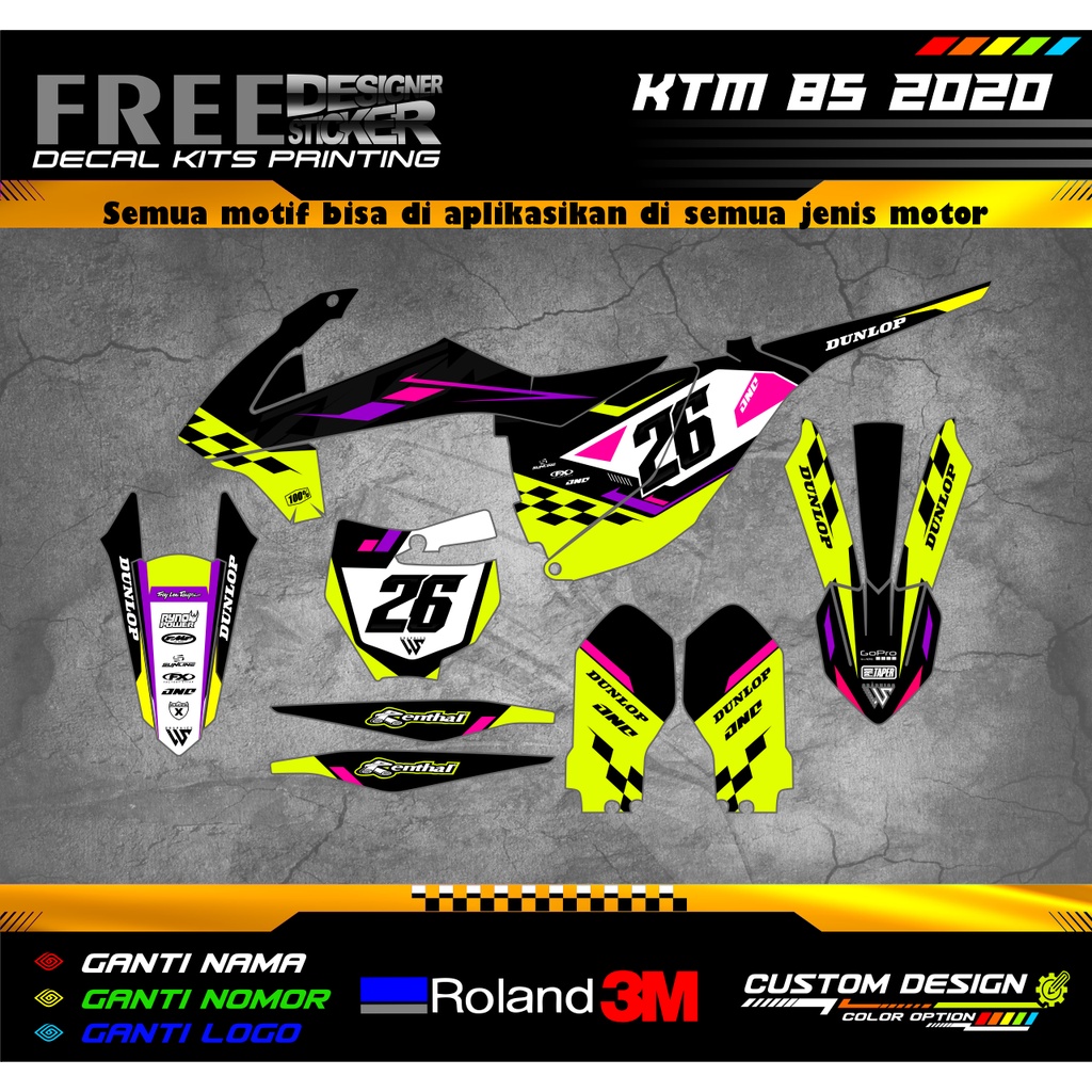DECAL STICKER KTM 85 2020 CUSTOM DESIGN