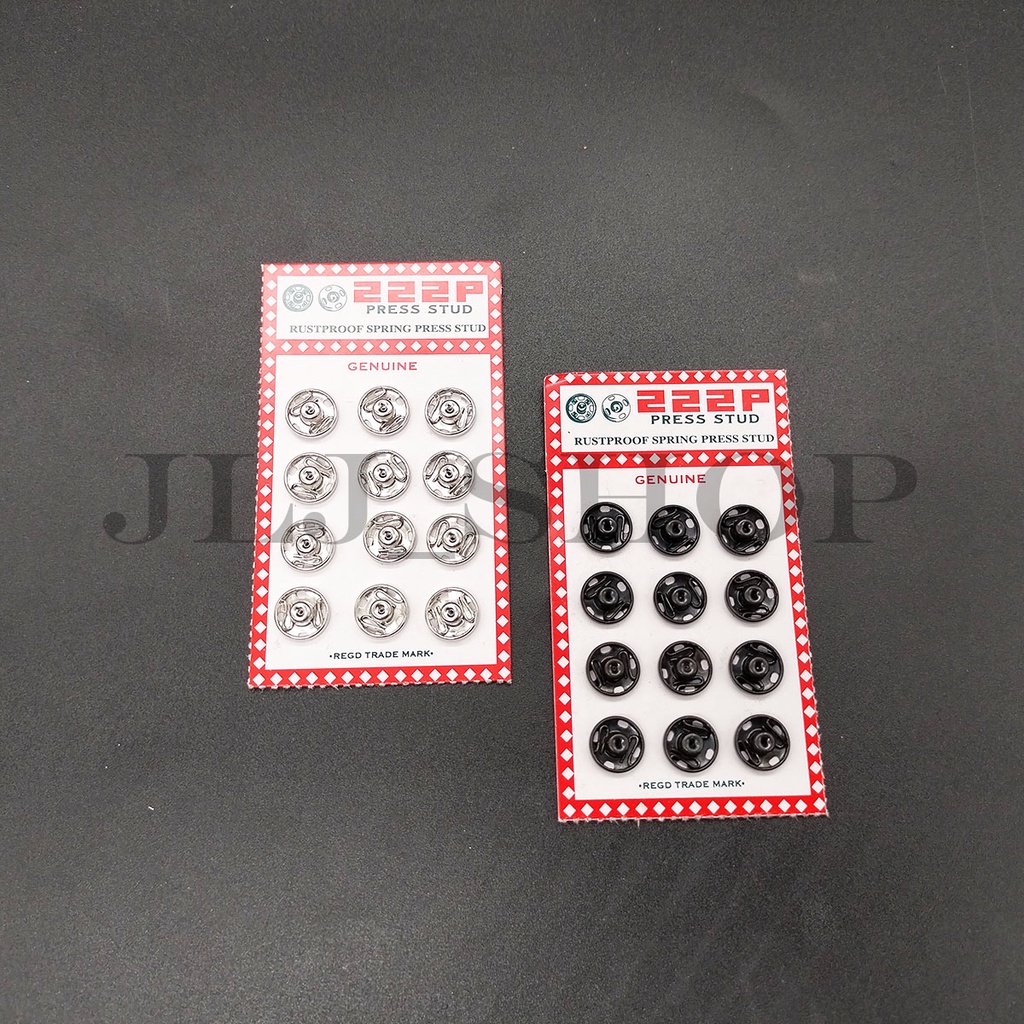 Kancing jepret /kancing cetet 222 ukuran 10MM