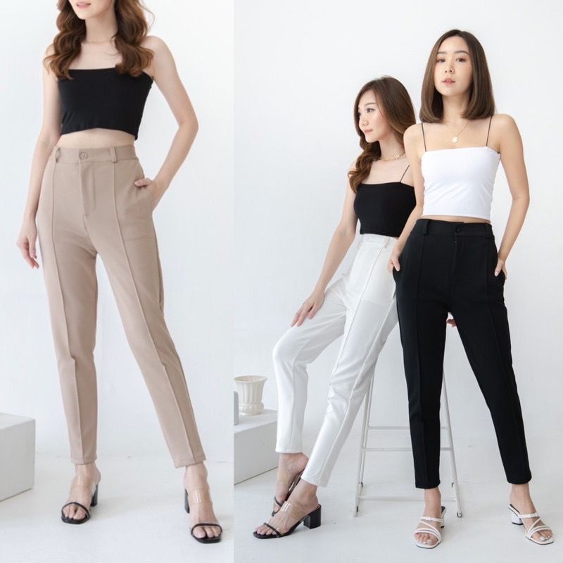 Celana Bahan Scuba Wanita - Basic Pants Scuba | Celana Kantor