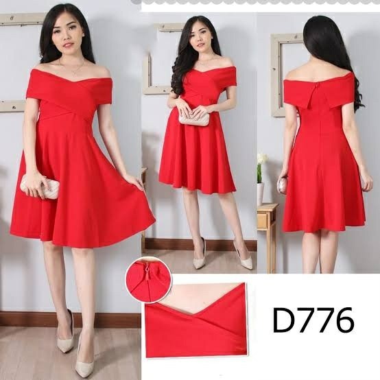 RED PARTY DRESS ANAK ABG 10-15TH DRESS NATAL ANAK REMAJA TANGGUNG NV21