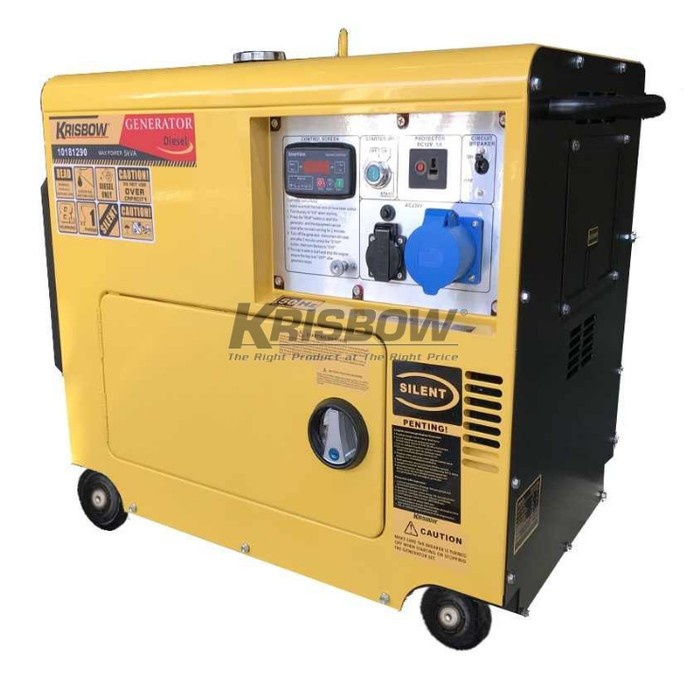 KRISBOW GENERATOR DIESEL HP 4000W 1 PH SILENT CWA