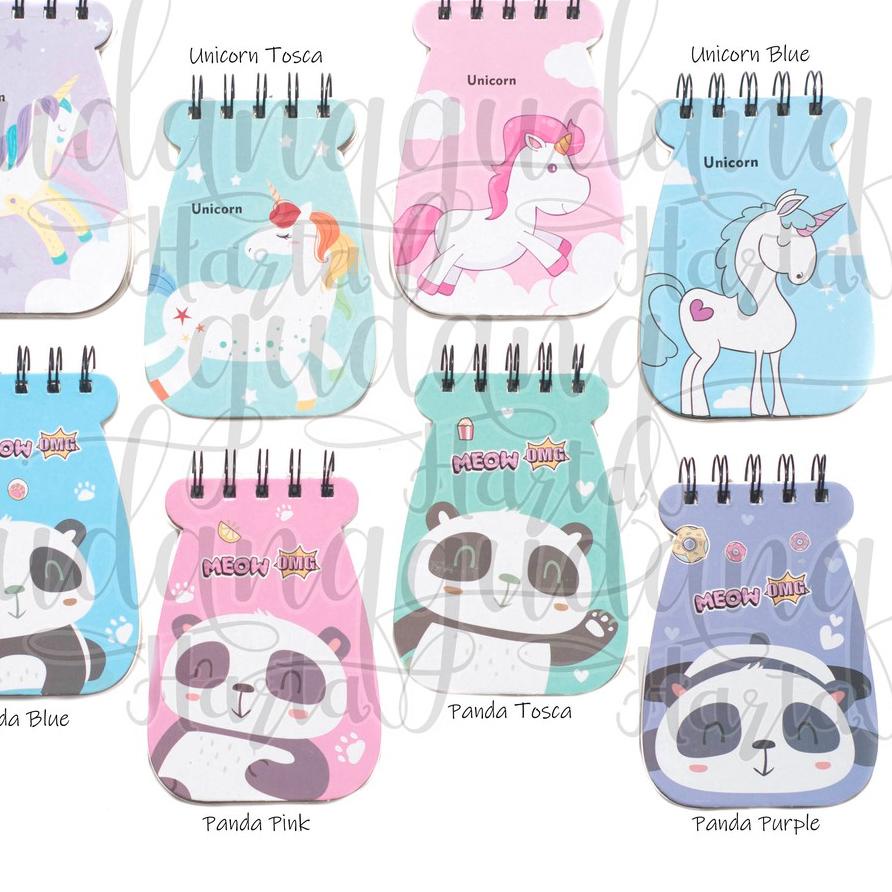 

ネ Notebook Panda Unicorn Mini Memo Unik Notepad Lucu GH 308028 ㅪ