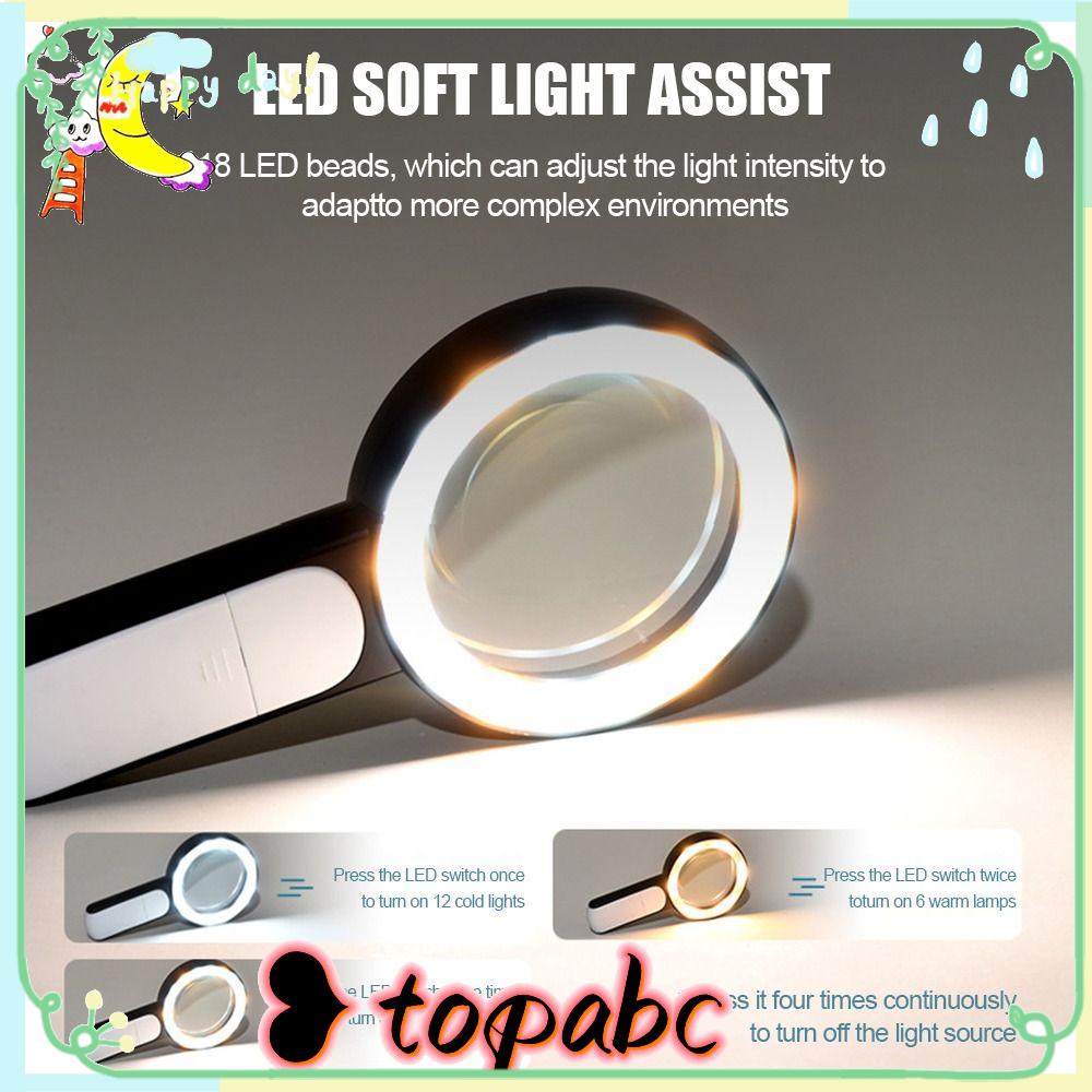 Top Reading Jewelry Magnifiers Profesional Lensa Kaca Pembesar 30X HD