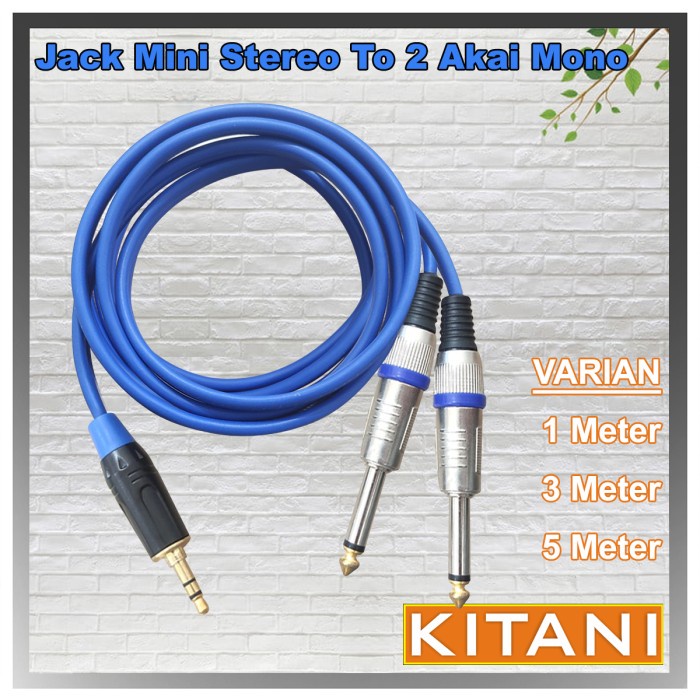 Jack Audio Mini Stereo 3.5 To 2x Akai 6.5 Mono - KITANI